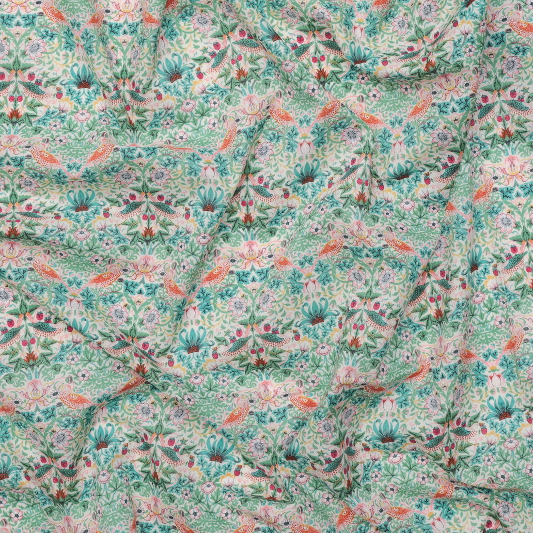 Morris & Co. - Lawn - Bedford Park - Mini Strawberry Thief - Mineral