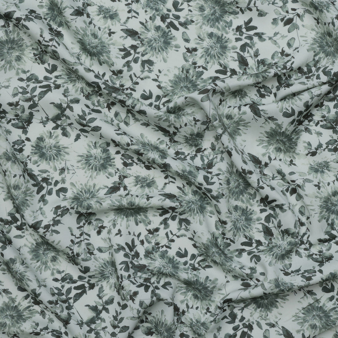 Figo - Rayon - Flourish - Large Floral - Green