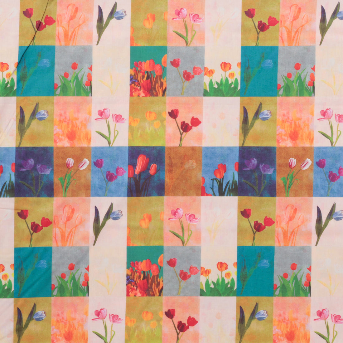 Cotton - Poplin - Digital Print - Blocks - Assorted