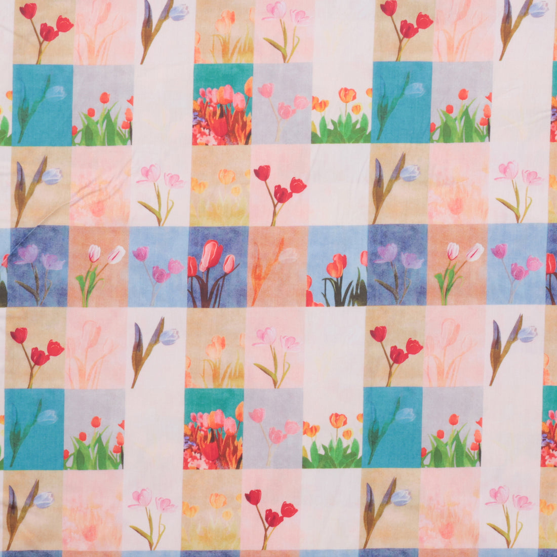 Cotton - Poplin - Digital Print - Blocks - Assorted