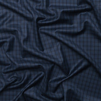 Wool Cashmere - Suiting - Plaid - Blue Grey