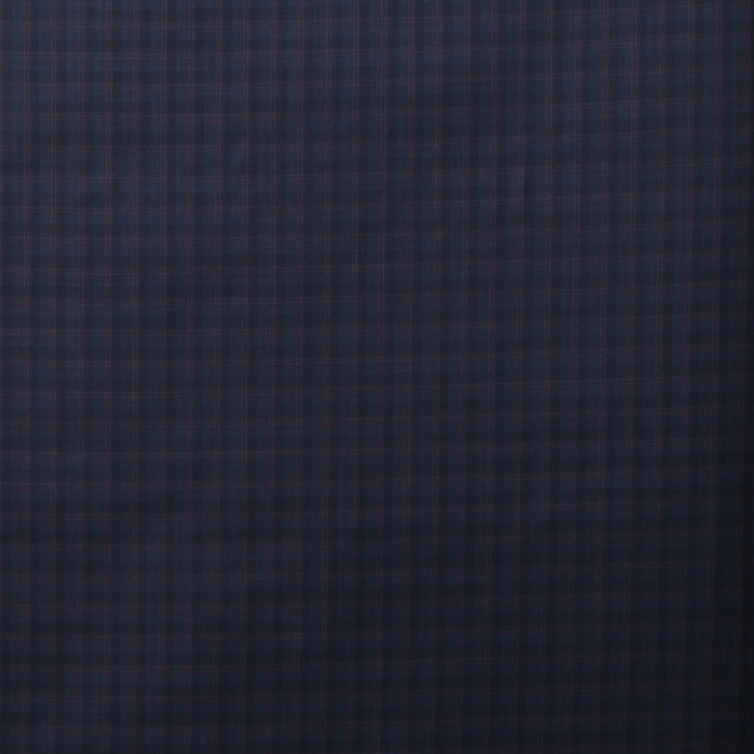 Wool Cashmere - Suiting - Plaid - Navy Burgundy