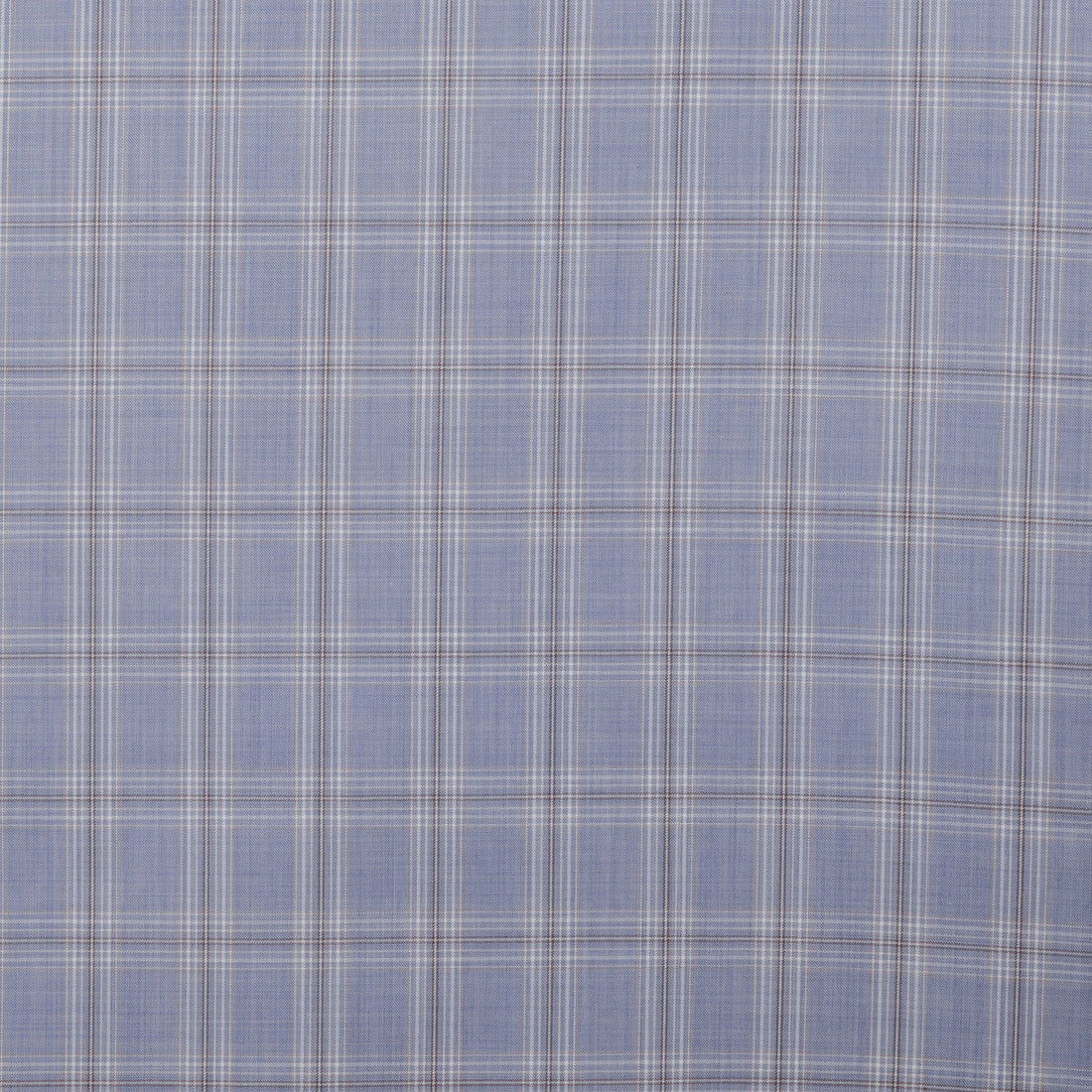 Wool Cashmere - Suiting - Plaid - Medium Blue Brown – RICK RACK Textiles