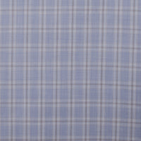Wool Cashmere - Suiting - Plaid - Medium Blue Brown