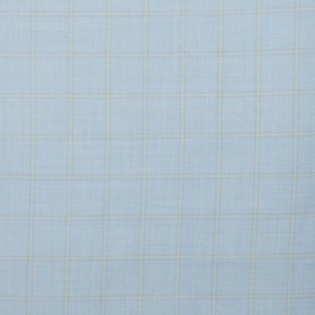 Wool Linen - Suiting - Plaid - Light Blue Yellow