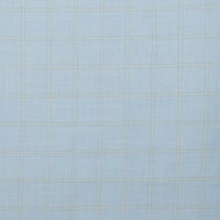 Wool Linen - Suiting - Plaid - Light Blue Yellow