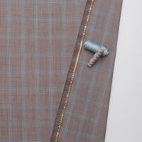 Wool - Suiting - Plaid - Taupe Blue