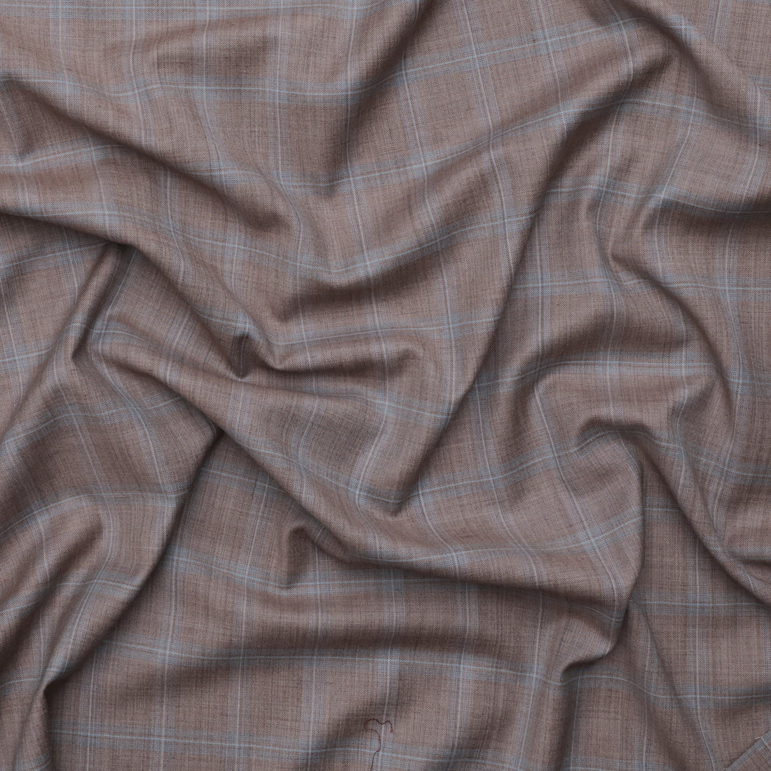 Wool - Suiting - Plaid - Taupe Blue