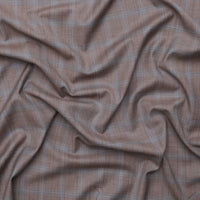 Wool - Suiting - Plaid - Taupe Blue