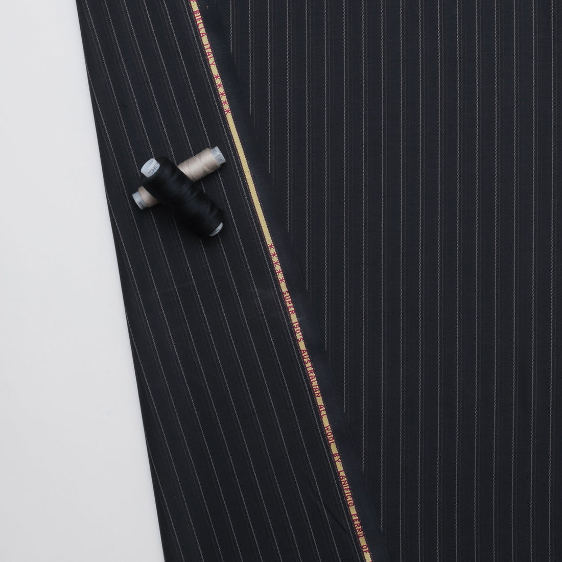 Wool - Suiting - Stripe - Black Brown
