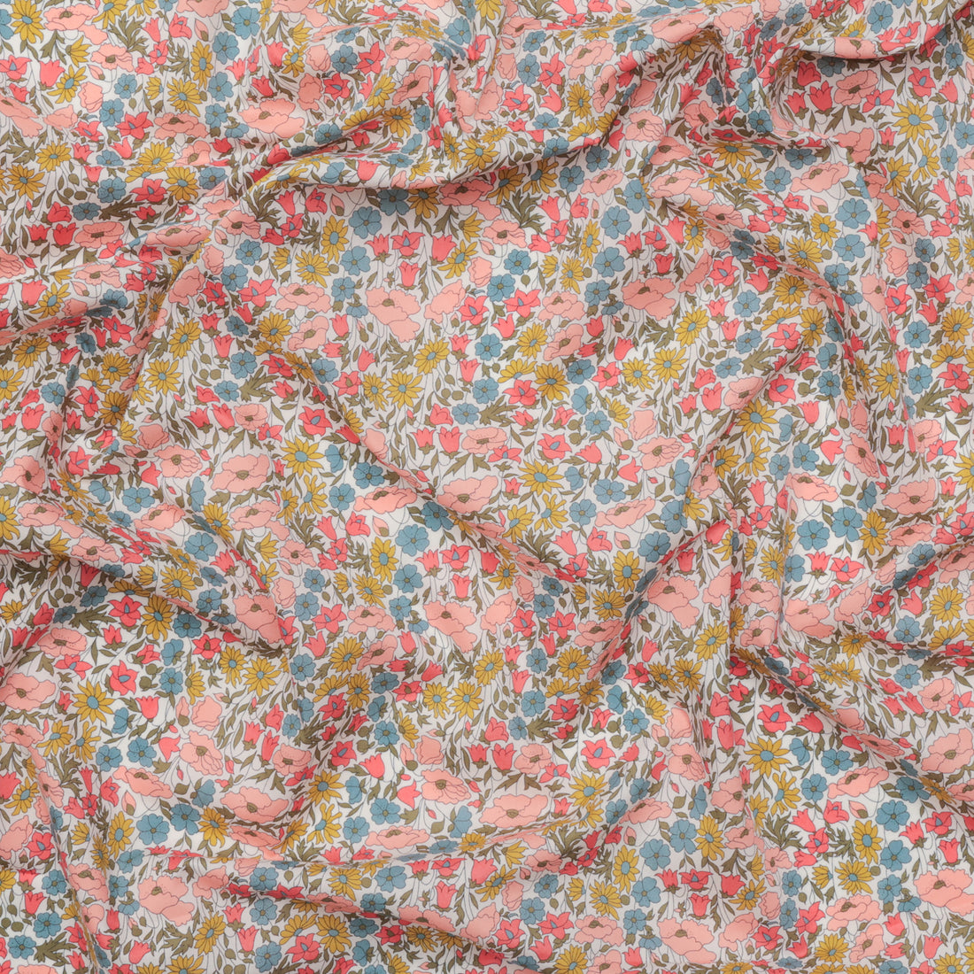 Liberty - Tana Lawn - Poppy & Daisy - Peach