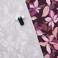 Poppy Fabrics - Cotton - Fleece Print - Digital Flowers - Burgundy