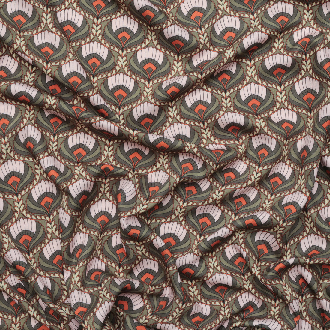 Stof - Viscose - Light and Lush Twill - Olive Ivory