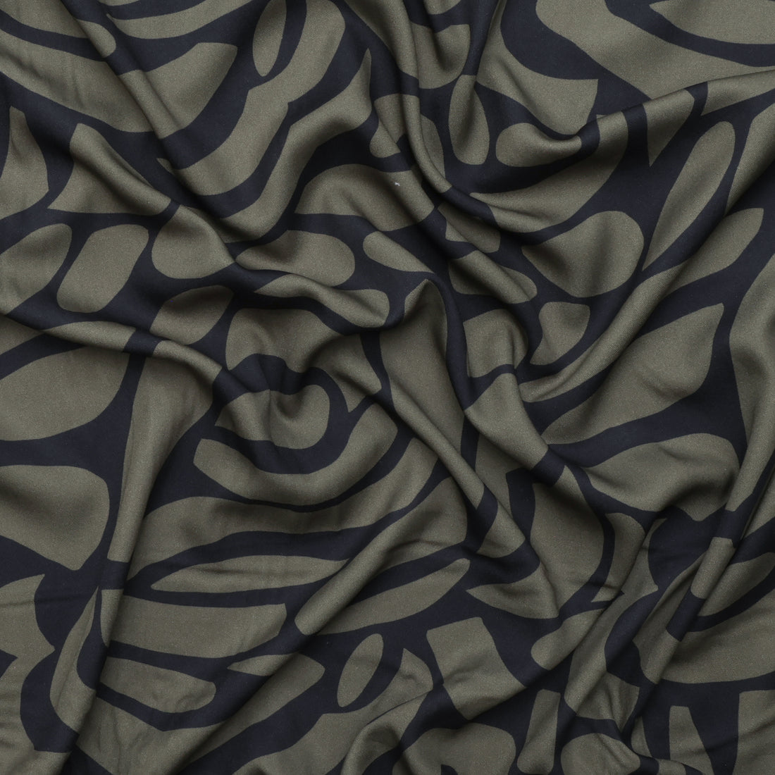 Stof - Viscose - Light and Lush Twill - Olive Black
