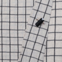 Linen Blend - Melange Yarn-Dyed - Check - Oatmeal Black