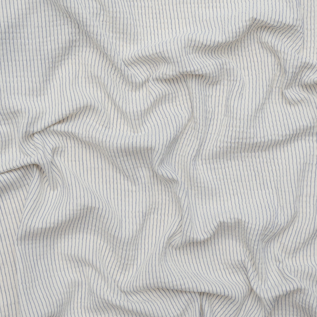 Organic Cotton - Lennon - Double Gauze Stripe - Butter Cobalt