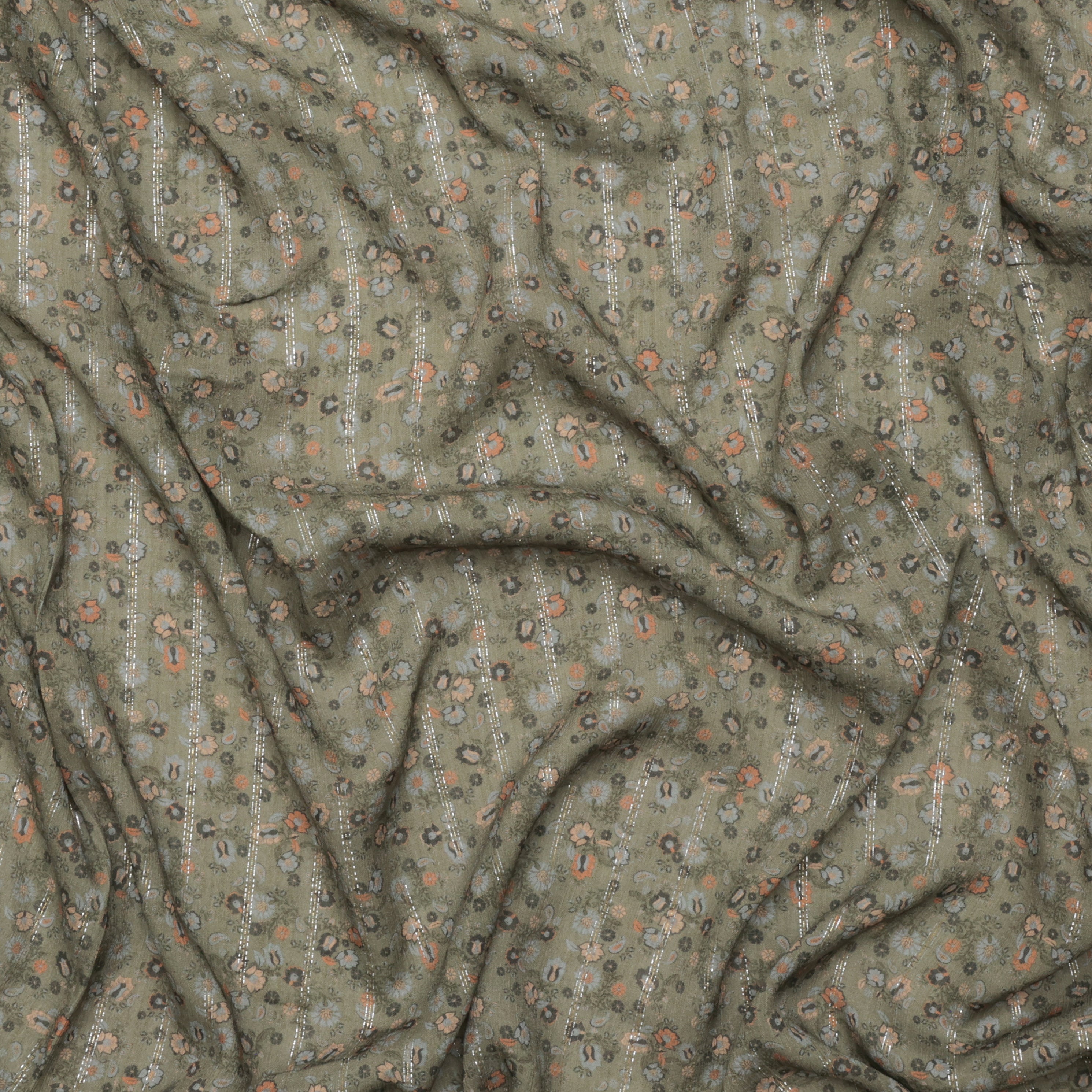 Rayon - Metallic Gauze - Olive – RICK RACK Textiles