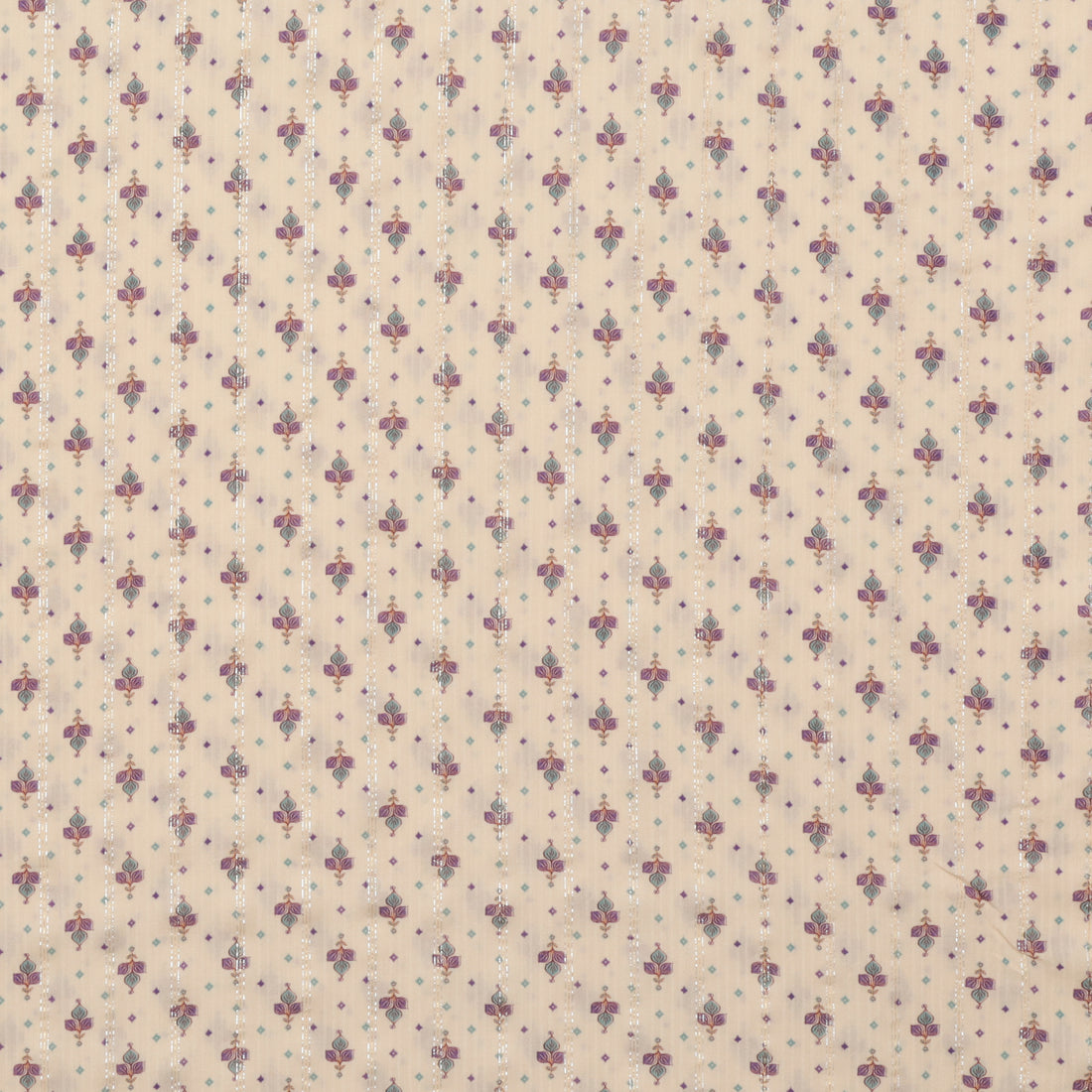 Rayon - Metallic Gauze - Beige Purple
