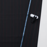 Wool Cashmere - Suiting - Stripe - Black Red