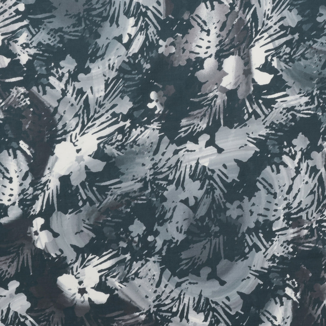Cashmere Silk - Designer Print - Grey Charcoal