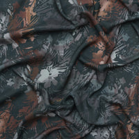 Cashmere Silk - Designer Print - Charcoal Brown