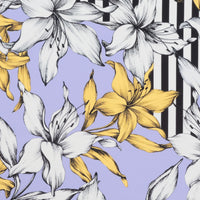 Silk - Designer Stretch Print - Floral Stripe - Assorted
