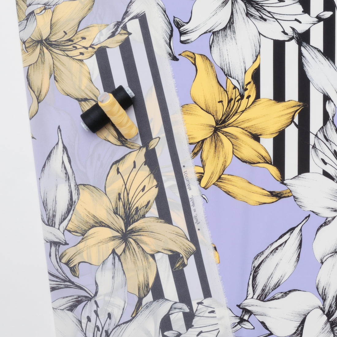 Silk - Designer Stretch Print - Floral Stripe - Assorted