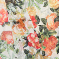 Cotton - Designer Print - Floral - Orange Green