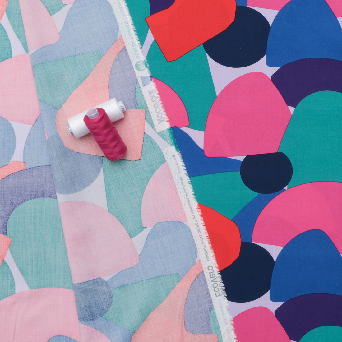 Viscose - Challis - Designer Print - Abstract Circles - Assorted