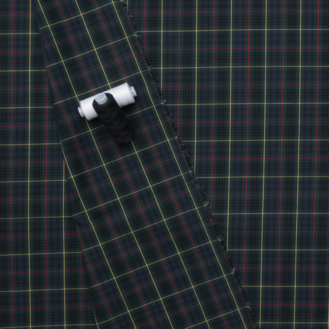 Cotton - Designer Plaid - Hunter Green Navy