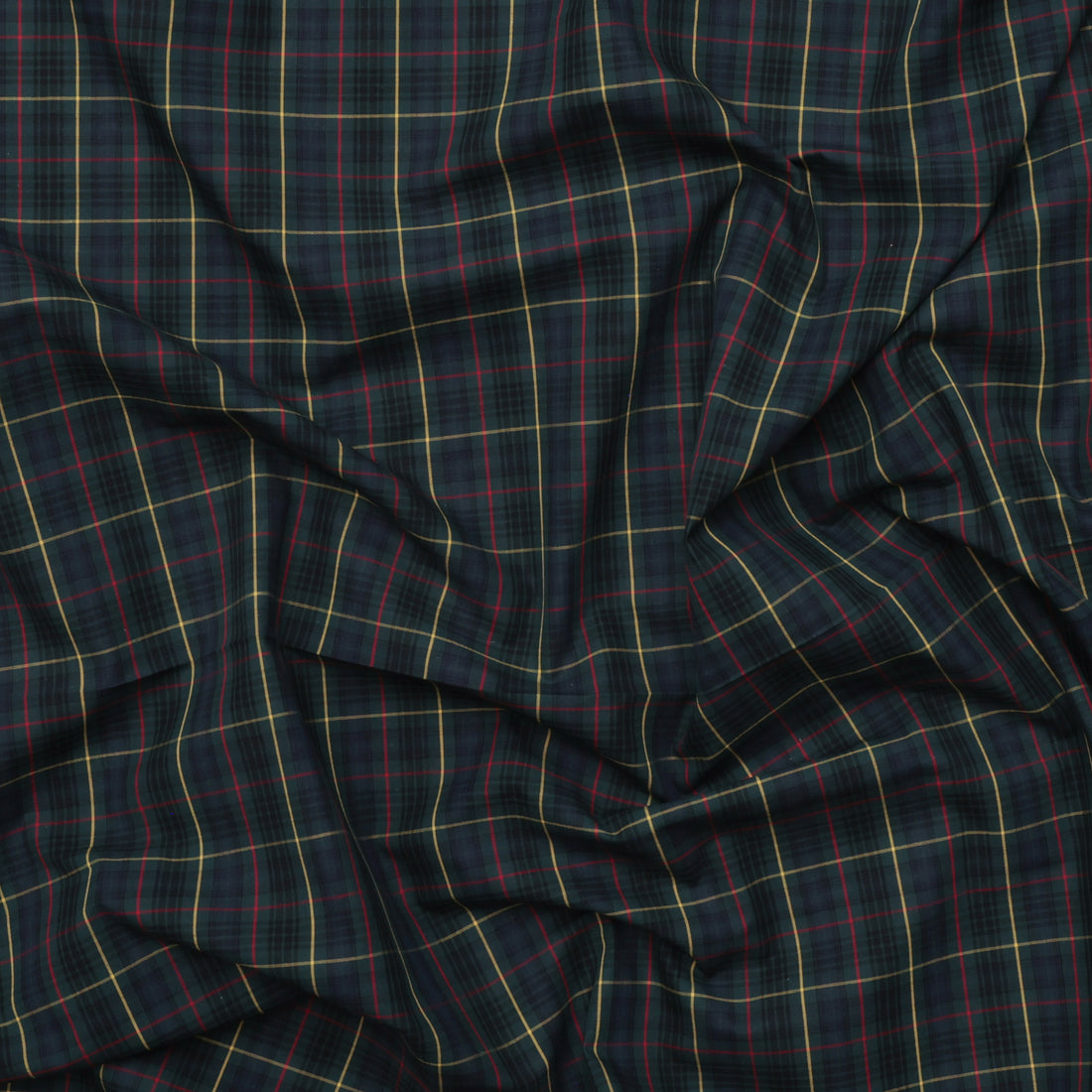 Cotton - Designer Plaid - Hunter Green Navy