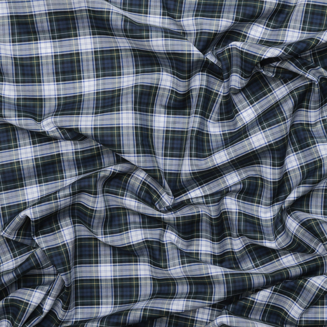 Cotton - Designer Plaid - Blue Green
