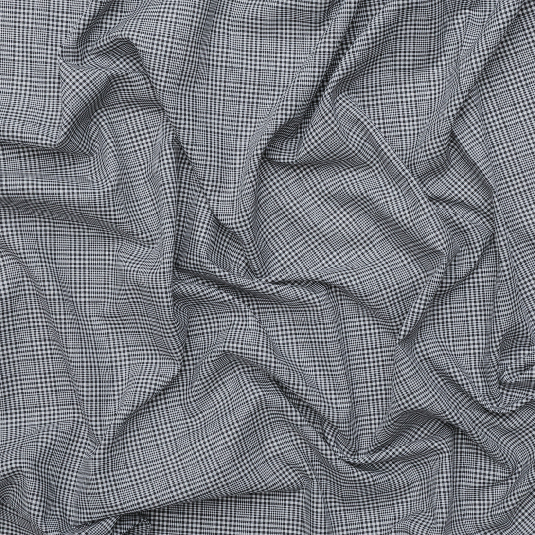 Cotton - Designer Plaid - White Black