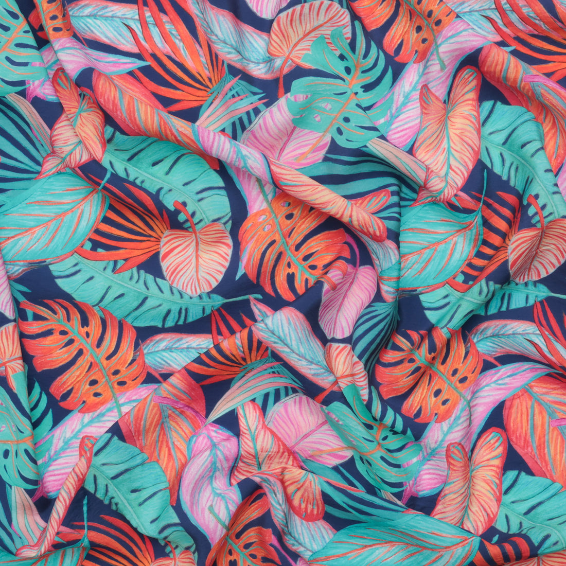 Katia - Rayon Blend - Voile Print - Tortoise Leaves