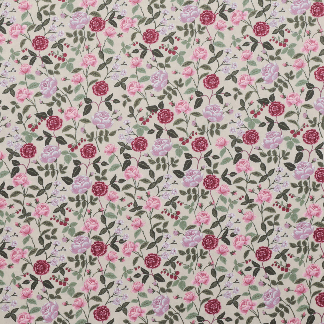 Rifle Paper Co. - Cotton - English Rose - Roses - Plum
