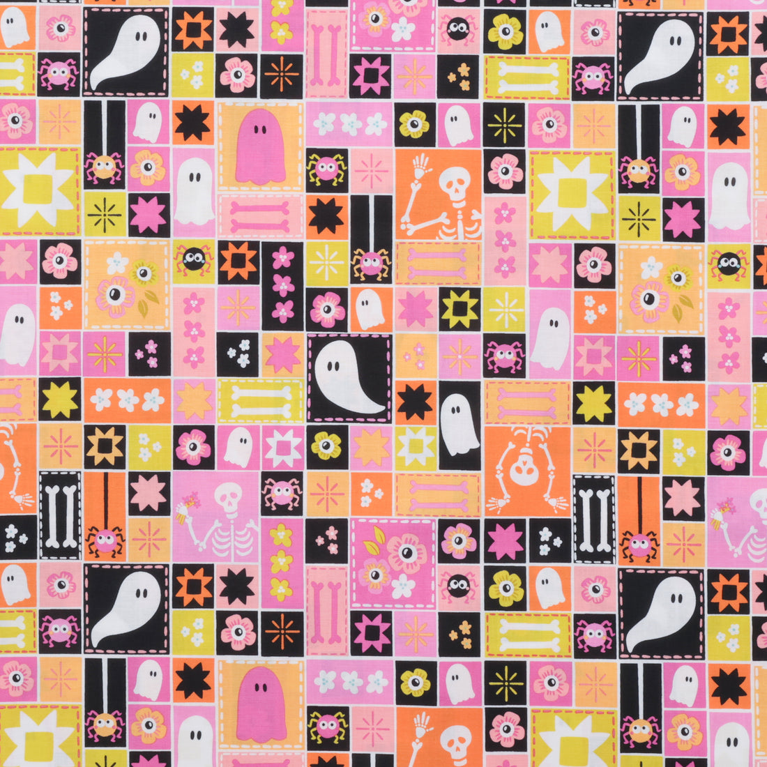 KP Creates - Cotton - Ghostly Garden - Sew Spooky - Pink