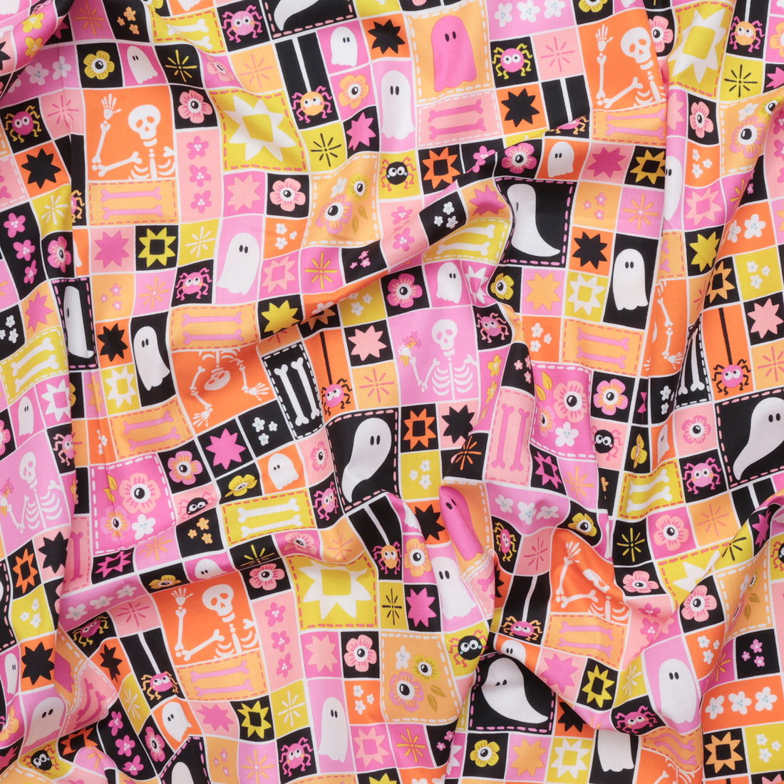 KP Creates - Cotton - Ghostly Garden - Sew Spooky - Pink