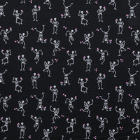 KP Creates - Cotton - Ghostly Garden - Skeleton Jig - Black