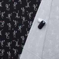 KP Creates - Cotton - Ghostly Garden - Skeleton Jig - Black