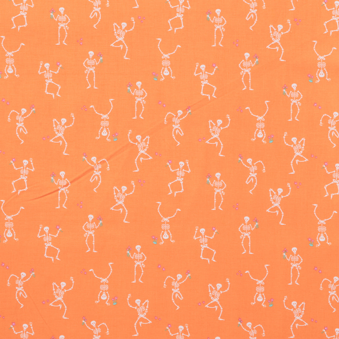 KP Creates - Cotton - Ghostly Garden - Skeleton Jig - Orange