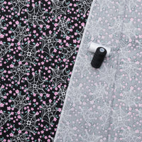 KP Creates - Cotton - Ghostly Garden - Web & Bloom - Black