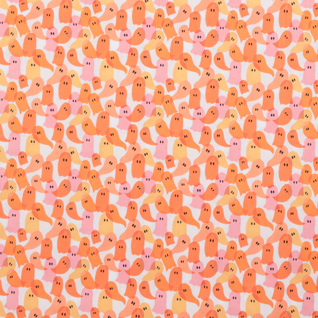 KP Creates - Cotton - Ghostly Garden - Ghost Party - Orange