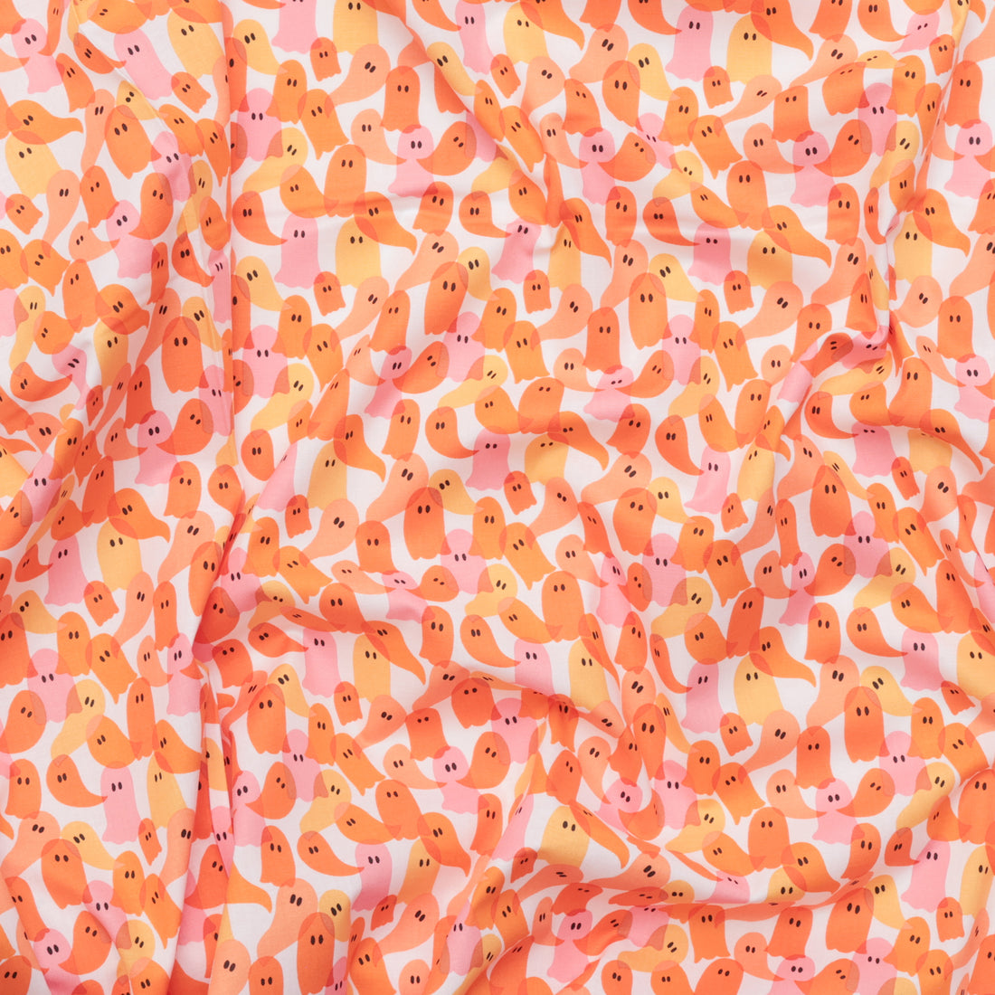 KP Creates - Cotton - Ghostly Garden - Ghost Party - Orange