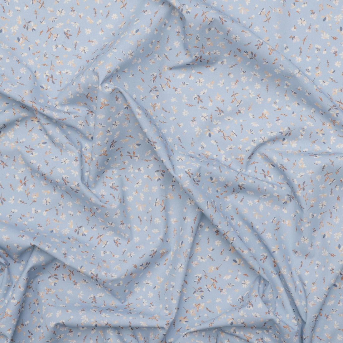 Organic Cotton - Nina Poplin Print - Chambray