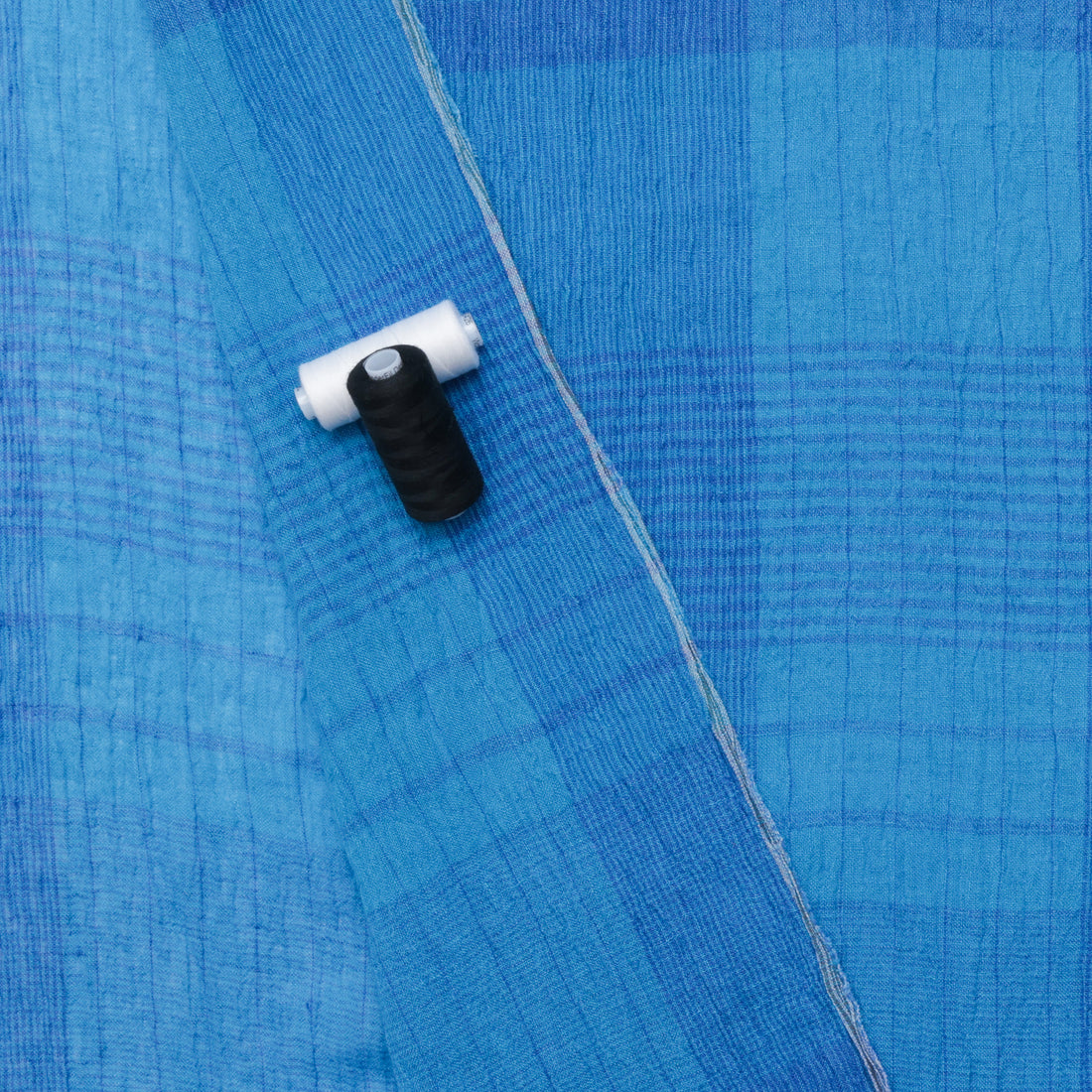 Linen - Magala - Yarn-Dyed Check - Ocean
