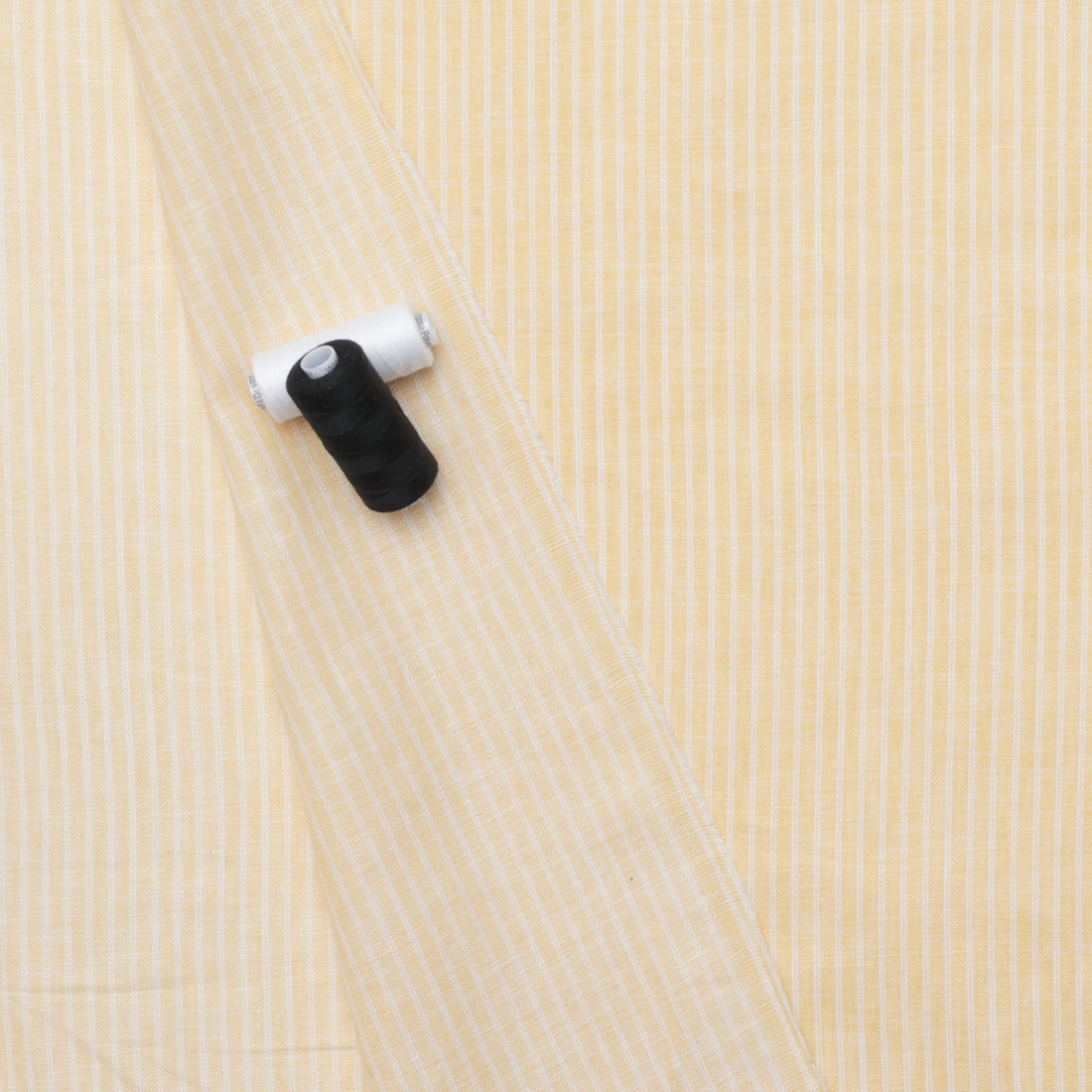 Linen Blend - Utopia - Washed Finish Stripe - Limoncello