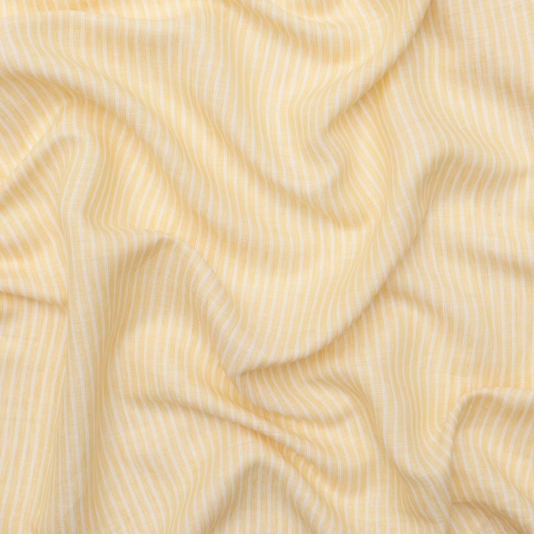 Linen Blend - Utopia - Washed Finish Stripe - Limoncello