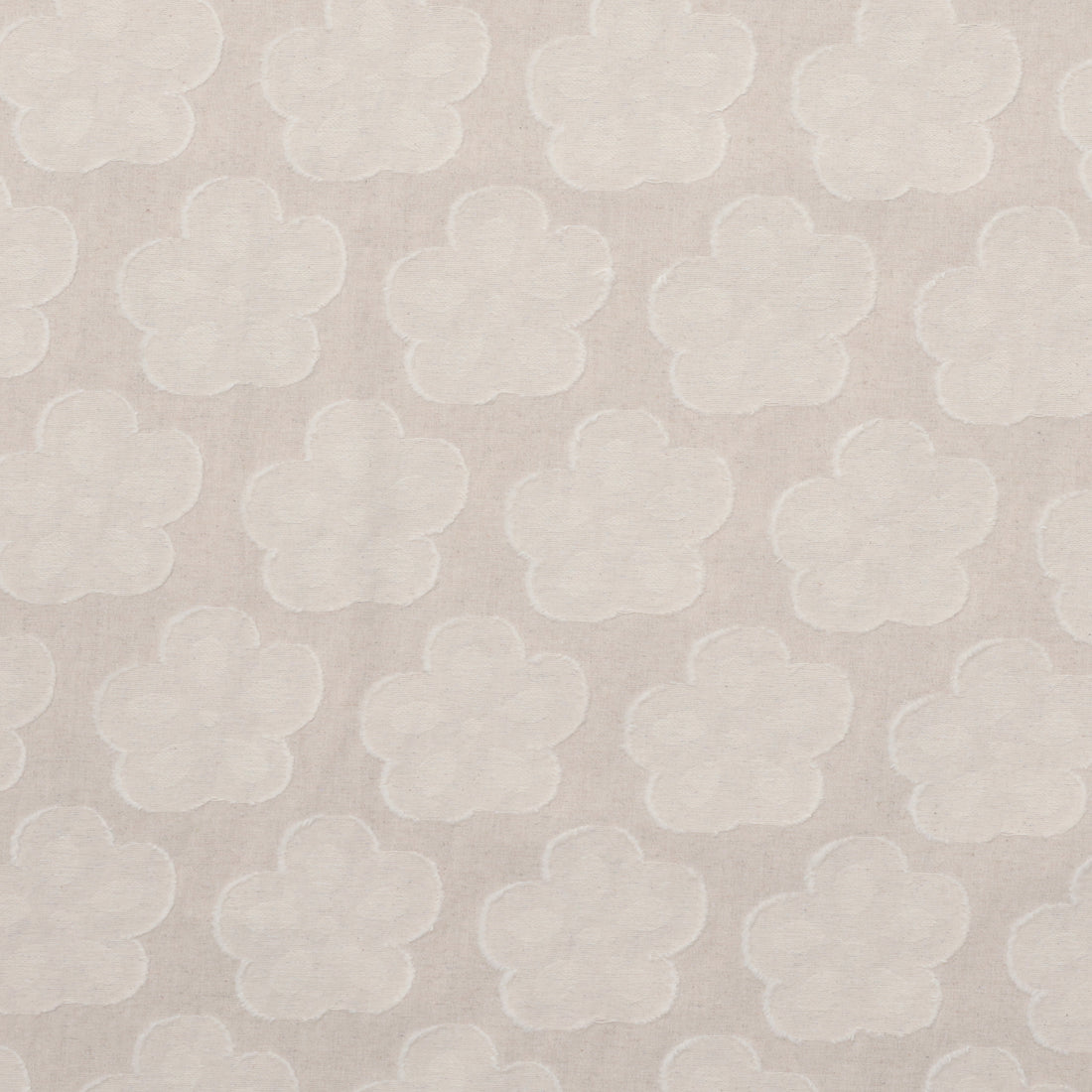 Cotton Blend - Linen Jacquard Cutout - Natural