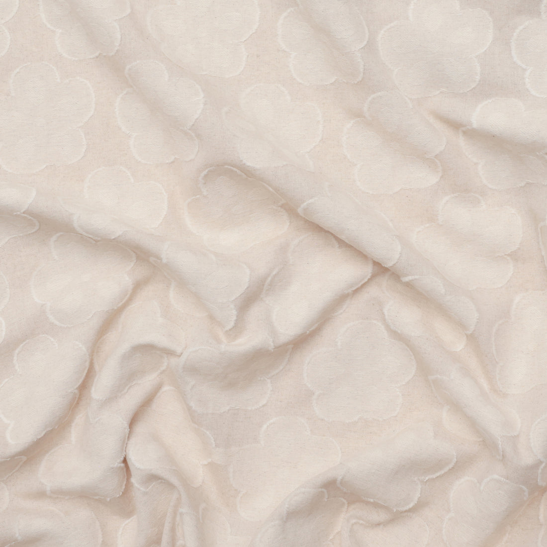 Cotton Blend - Linen Jacquard Cutout - Natural