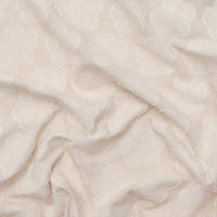 Cotton Blend - Linen Jacquard Cutout - Natural
